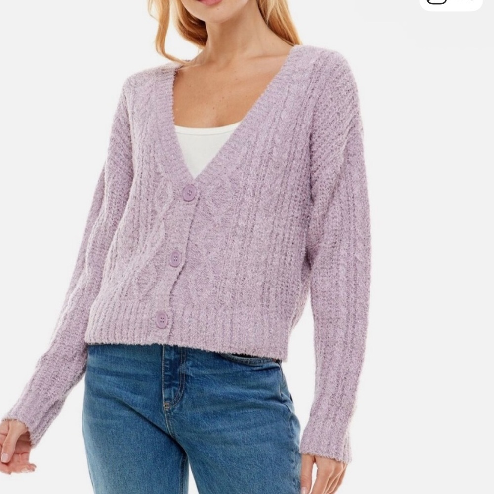 Cozy Purple Knit Sweater